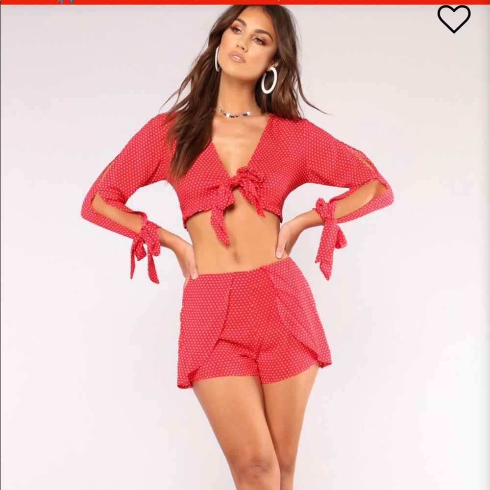 Brand new with tags flirty short & crop top set